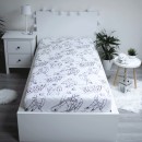 Hockey White fitted sheet 90x200 cm