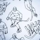 Hockey White fitted sheet 90x200 cm