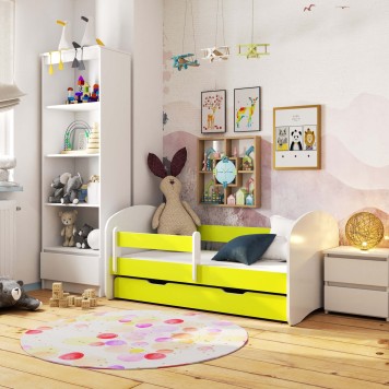 Łóżko dziecięce SMILE 180x90 Limonka + Materac
