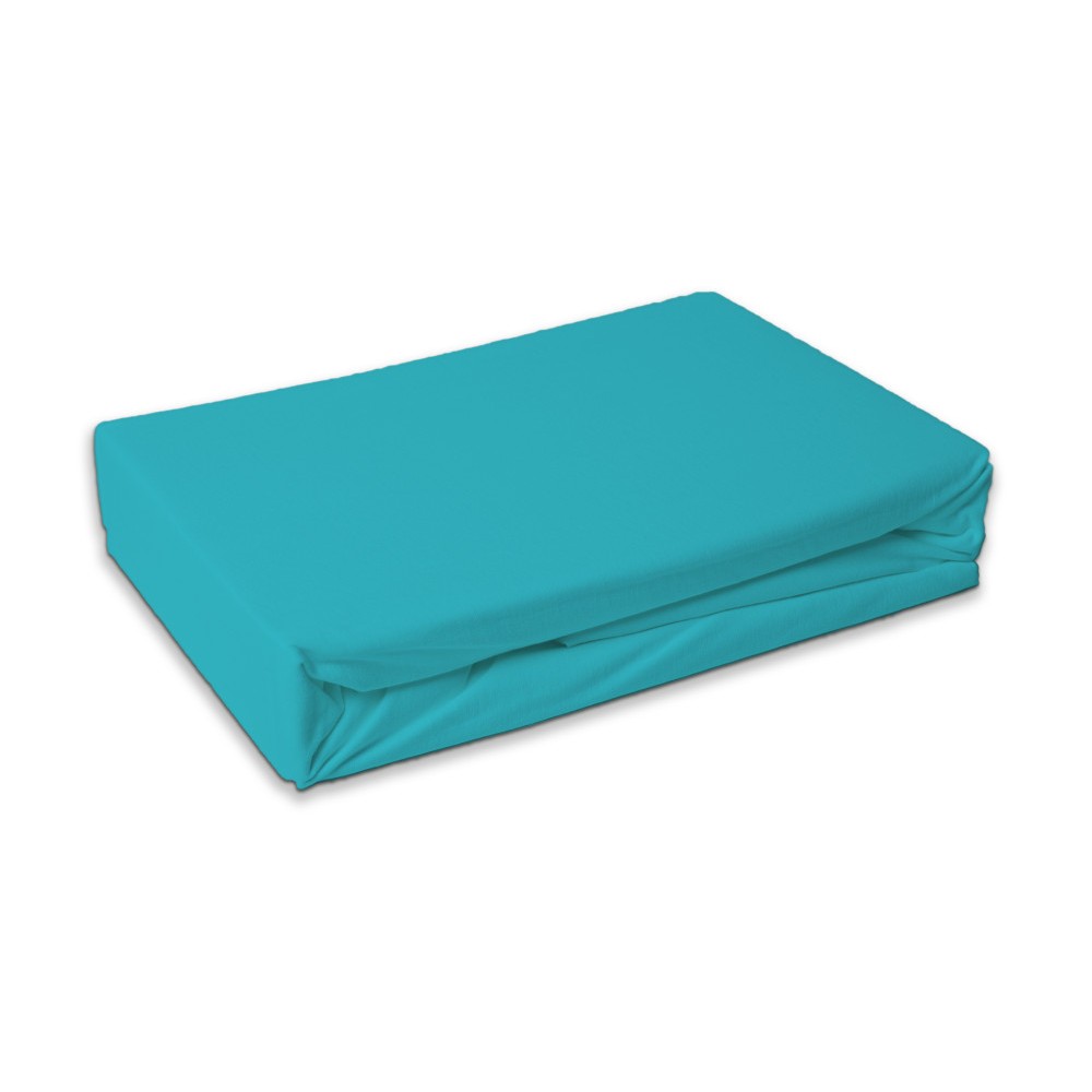 Colour Ocean Blue Terry Fitted Sheet 180x200 cm