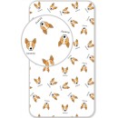 Dog Basenji fitted sheet 90x200 cm