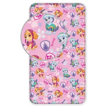 Paw Patrol Badge fitted sheet 90x200 cm