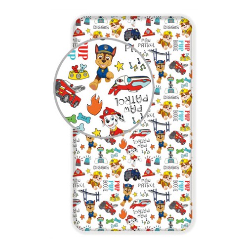 Paw Patrol Digger Fitted Sheet 90x200 cm