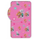Paw Patrol Flowers fitted sheet 90x200 cm