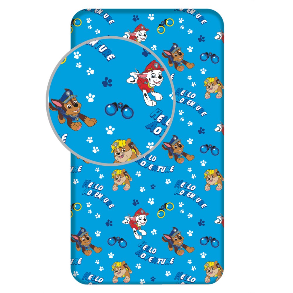 Paw Patrol Hello Adventure fitted sheet 90x200 cm