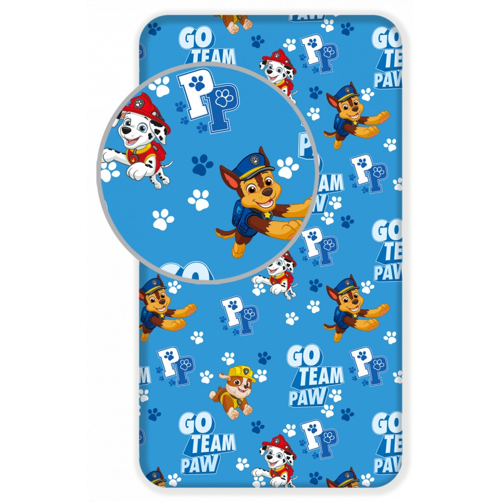 Paw Patrol Team fitted sheet 90x200 cm