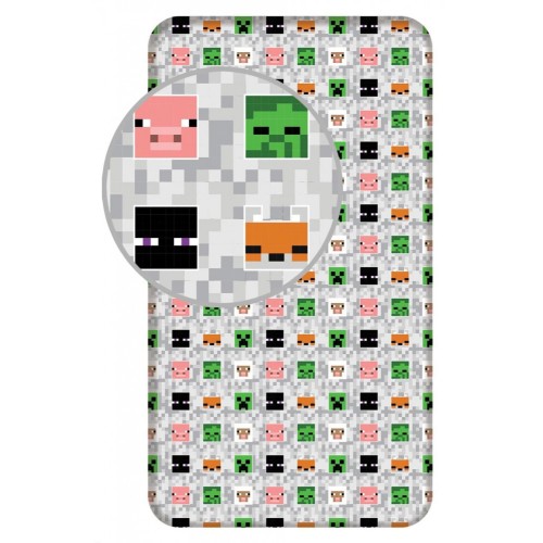 Minecraft Adventure fitted sheet 90x200 cm