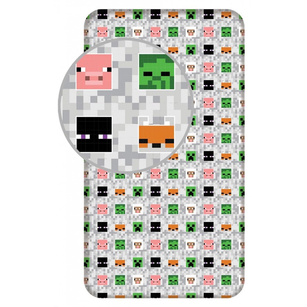 Minecraft Adventure fitted sheet 90x200 cm