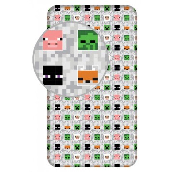 Minecraft Adventure fitted sheet 90x200 cm