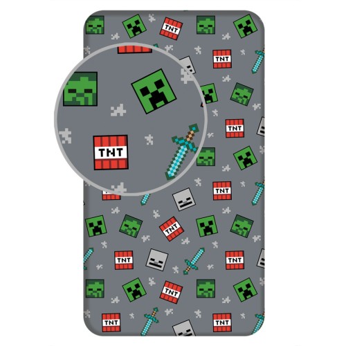 Minecraft We Got This fitted sheet 90x200 cm
