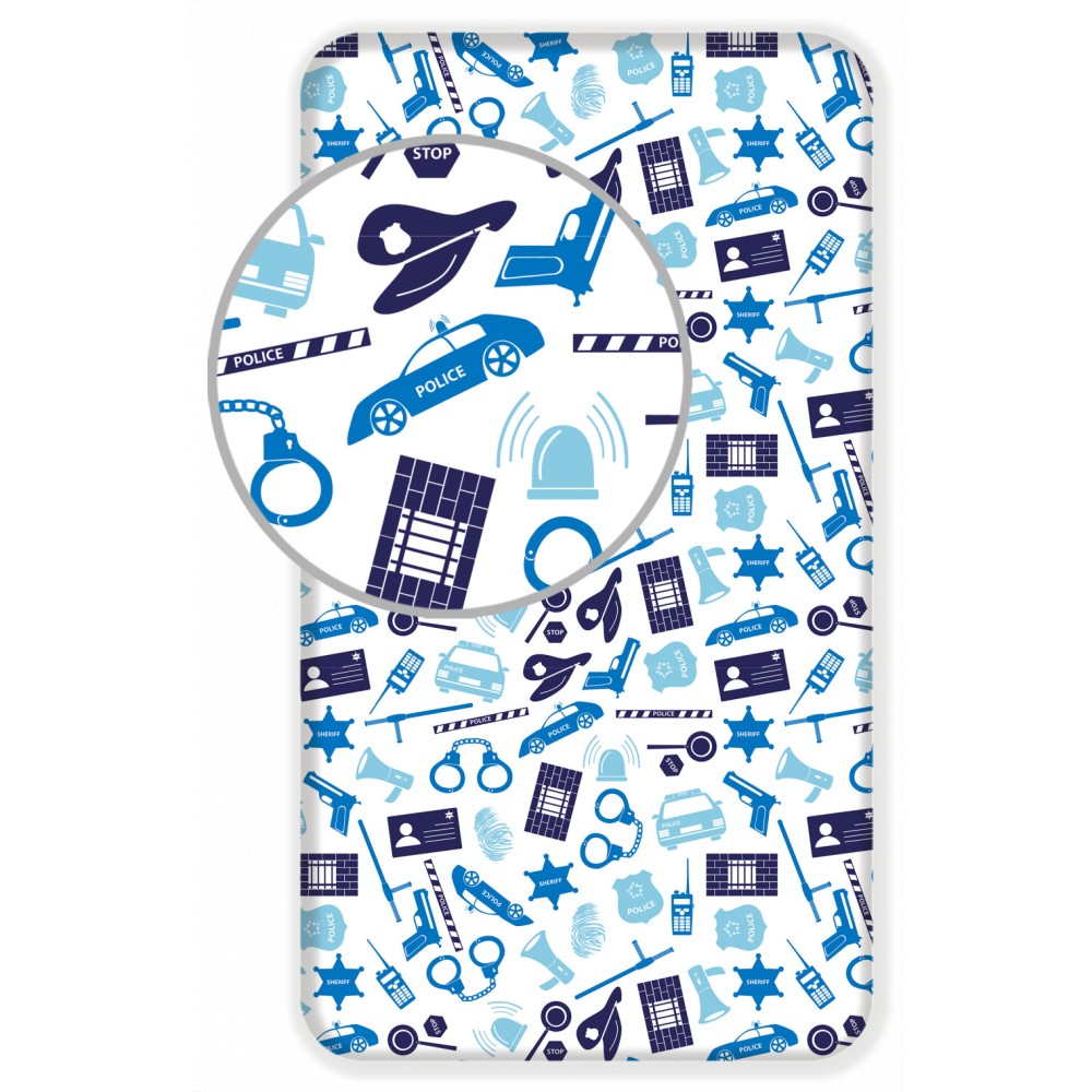 Police Police, fitted sheet 90x200 cm