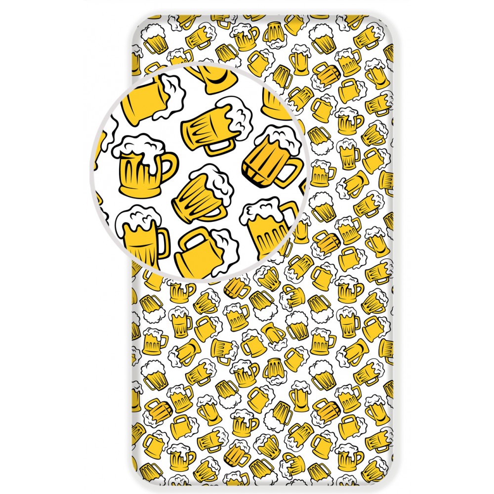 Beer Beer, fitted sheet 90x200 cm