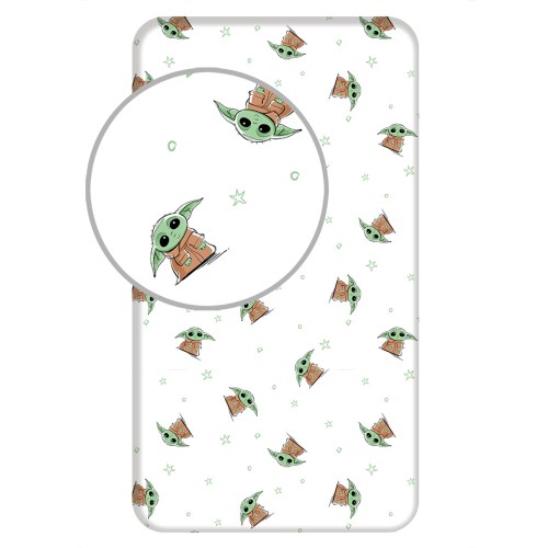 Star Wars Baby Yoda fitted sheet 90x200 cm