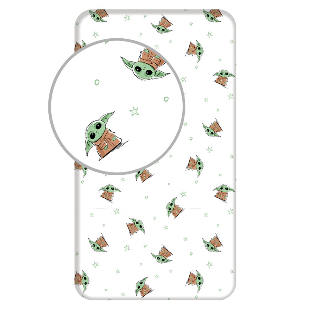 Star Wars Baby Yoda fitted sheet 90x200 cm