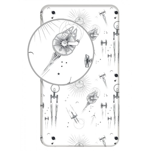 Star Wars Death Star fitted sheet 90x200 cm