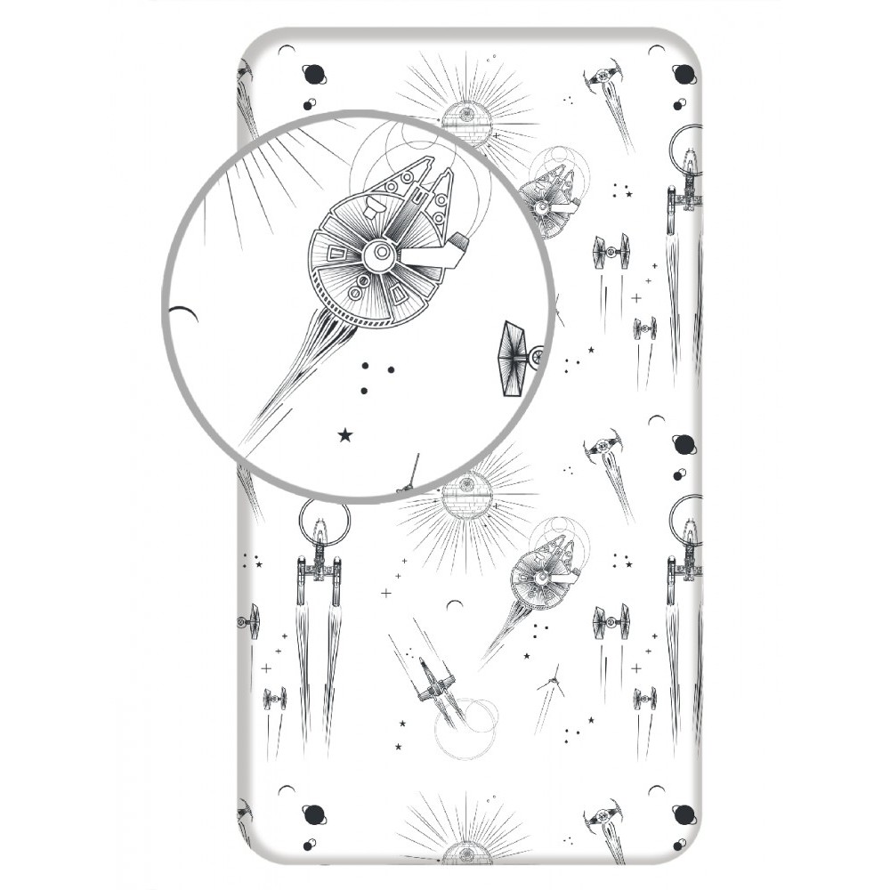 Star Wars Death Star fitted sheet 90x200 cm
