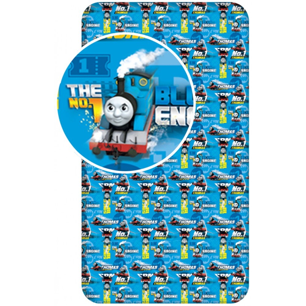Thomas and Friends Blue Engine Fitted Sheet 90x200 cm