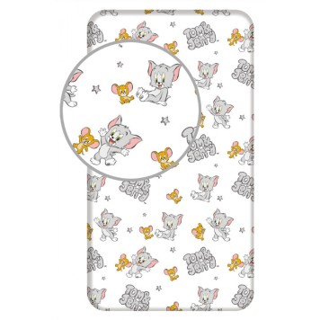 Tom and Jerry Stars fitted sheet 90x200 cm