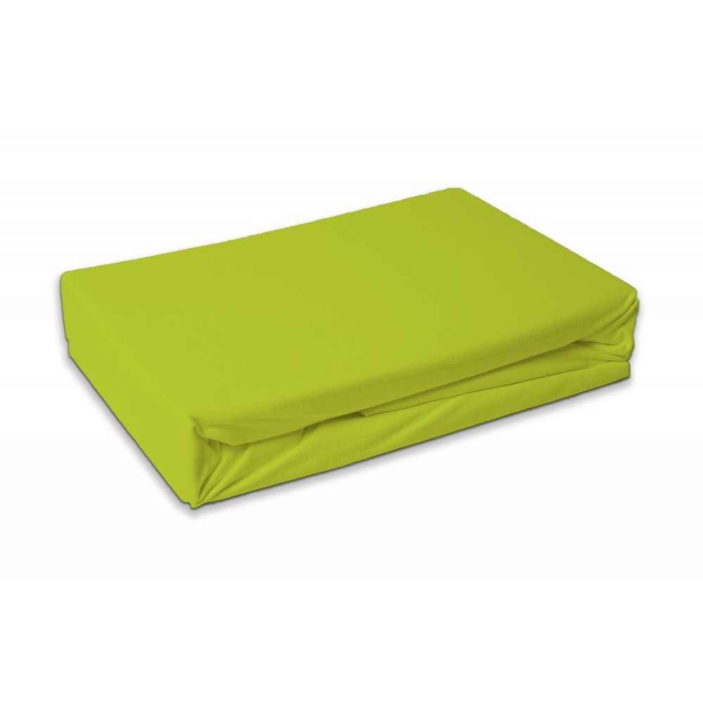 Colour Lime, Green fitted sheet 160x200 cm