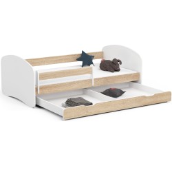 Łóżko dziecięce SMILE 180x90 Dąb Sonoma + Materac
