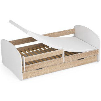 Łóżko dziecięce SMILE 180x90 Dąb Sonoma + Materac