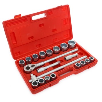 Klucze Nasadowe 3/4 Duże Nasadki KD304 SZEŚCIOKĄTNE 21EL.