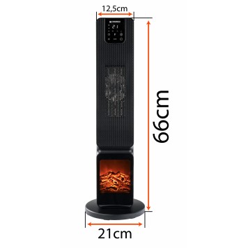 Grzejnik ELEKTRYCZNY Kolumnowy Kominek PM-GKL-3500DLK