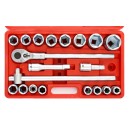 Klucze Nasadowe 3/4 Duże Nasadki KD304 SZEŚCIOKĄTNE 21EL.