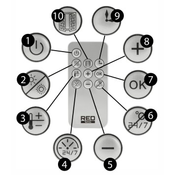 Kurtyna powietrzna 2000W Grzejnik CERAMICZNY RTGC0056 LCD