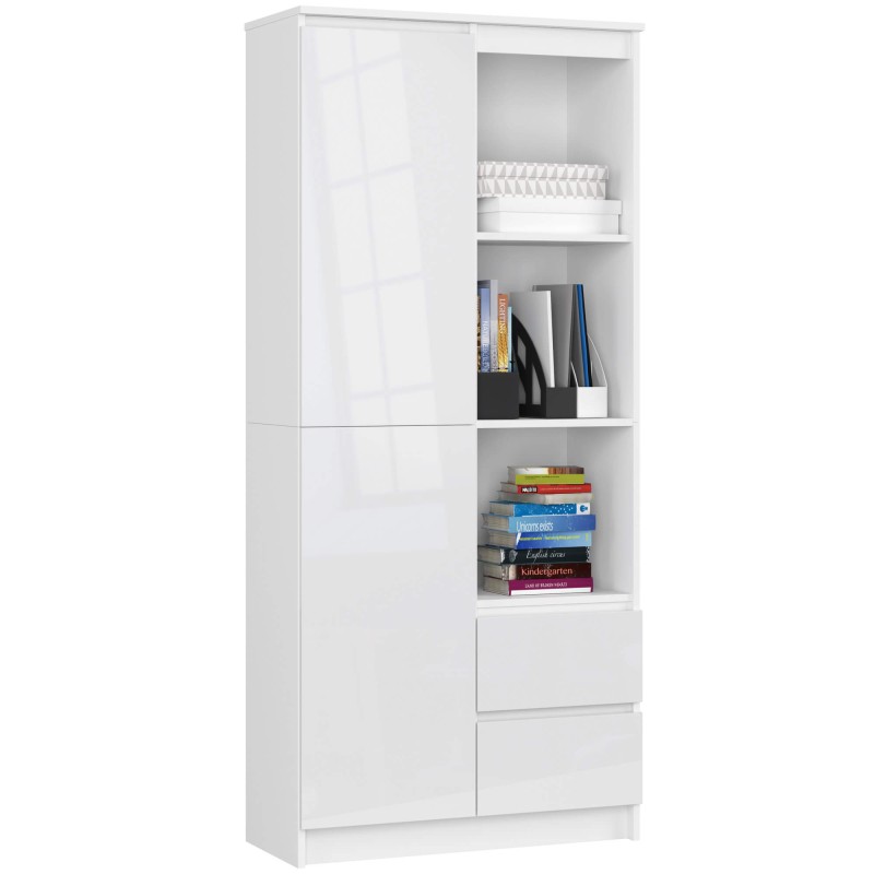 REGAŁ BIUROWY R 80 cm CLP R11 PK BIAŁY / BIAŁY POŁYSK