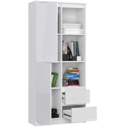 REGAŁ BIUROWY R 80 cm CLP R11 PK BIAŁY / BIAŁY POŁYSK