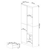 REGAŁ BIUROWY R 80 cm CLP R11 PK BIAŁY / BIAŁY POŁYSK