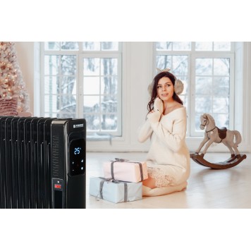 Grzejnik OLEJOWY Elektryczny WIFI 2500W LCD 11 Żeber Kaloryfer Mocny PM-GOL-3000DLW