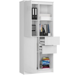 REGAŁ BIUROWY R 80 cm CLP R15 PK BIAŁY / BIAŁY POŁYSK