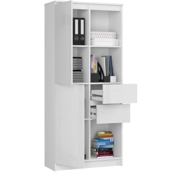 REGAŁ BIUROWY R 80 cm CLP R15 PK BIAŁY / BIAŁY POŁYSK