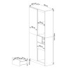 REGAŁ BIUROWY R 80 cm CLP R15 PK BIAŁY / BIAŁY POŁYSK