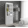 REGAŁ BIUROWY R 60 cm CLP 3 SZUFLADY 2 PÓŁKI BIAŁY / METALIK POŁYSK
