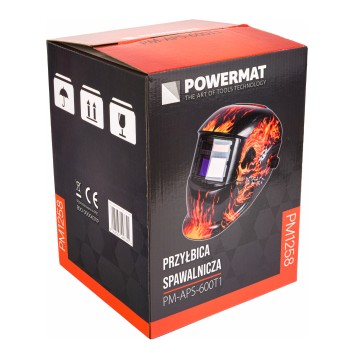 SAMOŚCIEMNIAJĄCA MASKA PRZYŁBICA SPAWALNICZA FILTR AUTOMATYCZNA LCD PM-APS-600T1