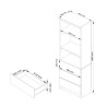 REGAŁ BIUROWY R 60 cm CLP 3 SZUFLADY 2 PÓŁKI BIAŁY / CAPPUCCINO POŁYSK