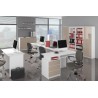 REGAŁ BIUROWY R 60 cm CLP 3 SZUFLADY 2 PÓŁKI BIAŁY / CAPPUCCINO POŁYSK