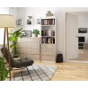 REGAŁ BIUROWY R 60 cm CLP 3 SZUFLADY 2 PÓŁKI BIAŁY / CAPPUCCINO POŁYSK