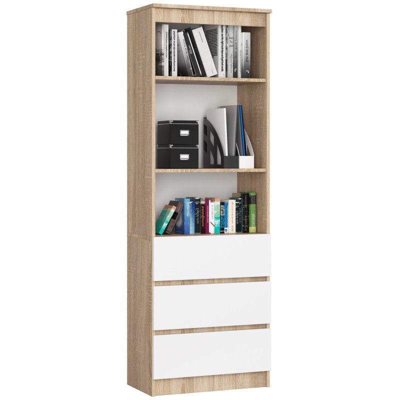 REGAŁ R60 3SZ 2P CLP PK SONOMA / BIAŁY REGAŁ R60 3SZ 2P CLP PK SONOMA / BIAŁY