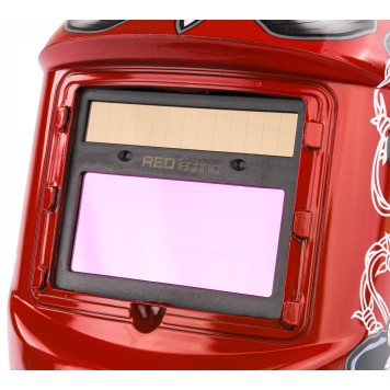 SAMOŚCIEMNIAJĄCA MASKA PRZYŁBICA SPAWALNICZA FILTR AUTOMATYCZNA RED TECHNIC RTAPS0061