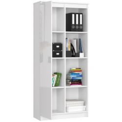 REGAŁ BIUROWY R 80 cm CLP 1 DRZWI 4 PÓŁKI BIAŁY / BIAŁY POŁYSK