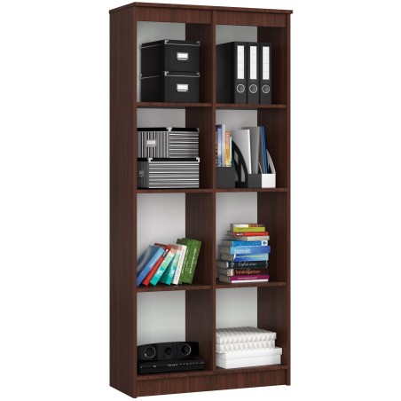 REGAŁ BIUROWY R 80 cm CLP 8 PÓŁEK WENGE