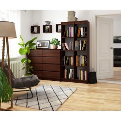 REGAŁ BIUROWY R 80 cm CLP 8 PÓŁEK WENGE