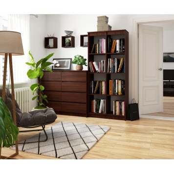 REGAŁ BIUROWY R 80 cm CLP 8 PÓŁEK WENGE