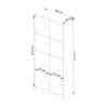 REGAŁ BIUROWY R 80 cm CLP 8 PÓŁEK DĄB SONOMA