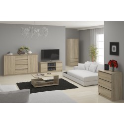 REGAŁ BIUROWY R 80 cm CLP 8 PÓŁEK DĄB SONOMA