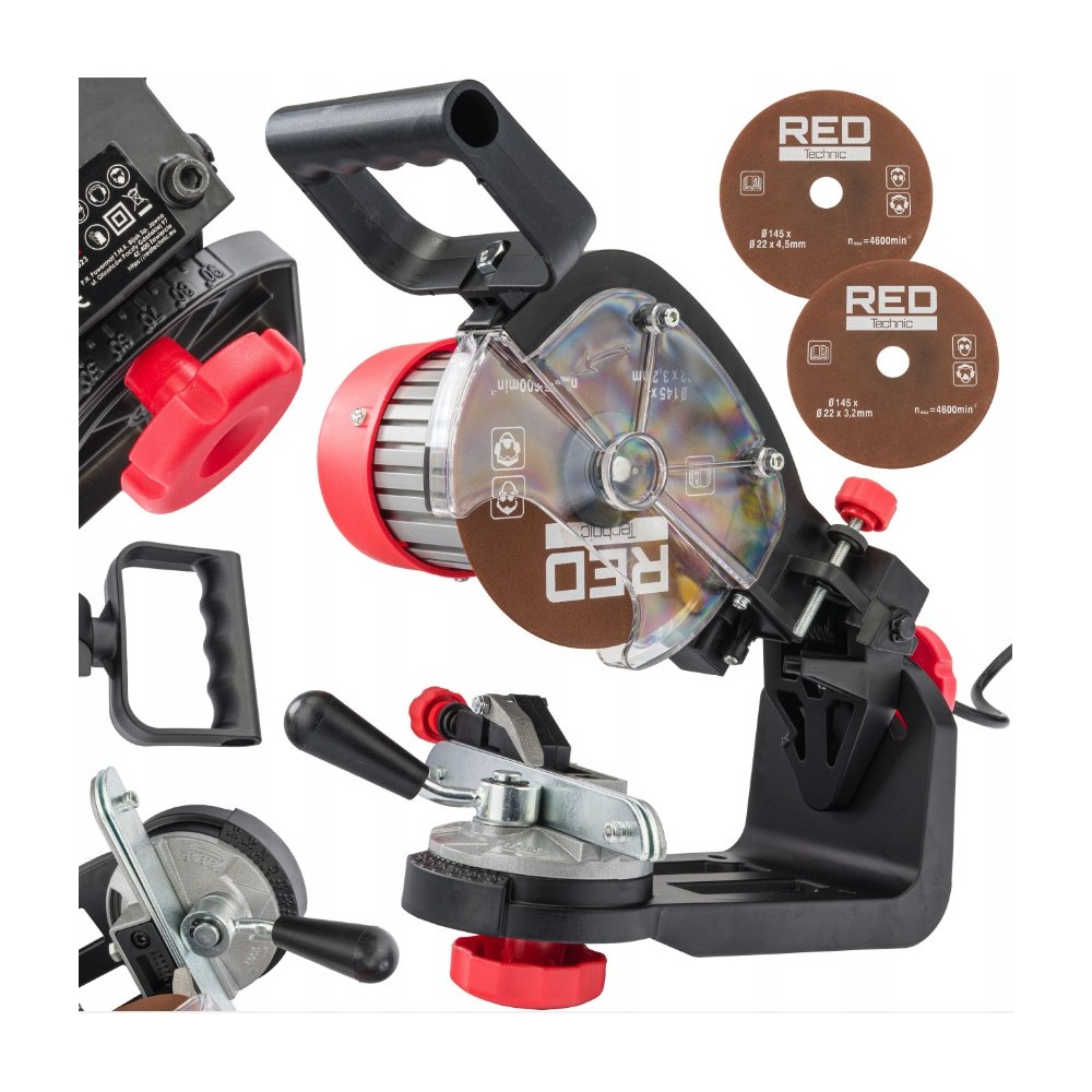 OSTRZAŁKA INDUKCYJNA DO ŁAŃCUCHÓW PILAREK PIŁ ELEKTRYCZNA 230W 2X TARCZA RTOSL0055